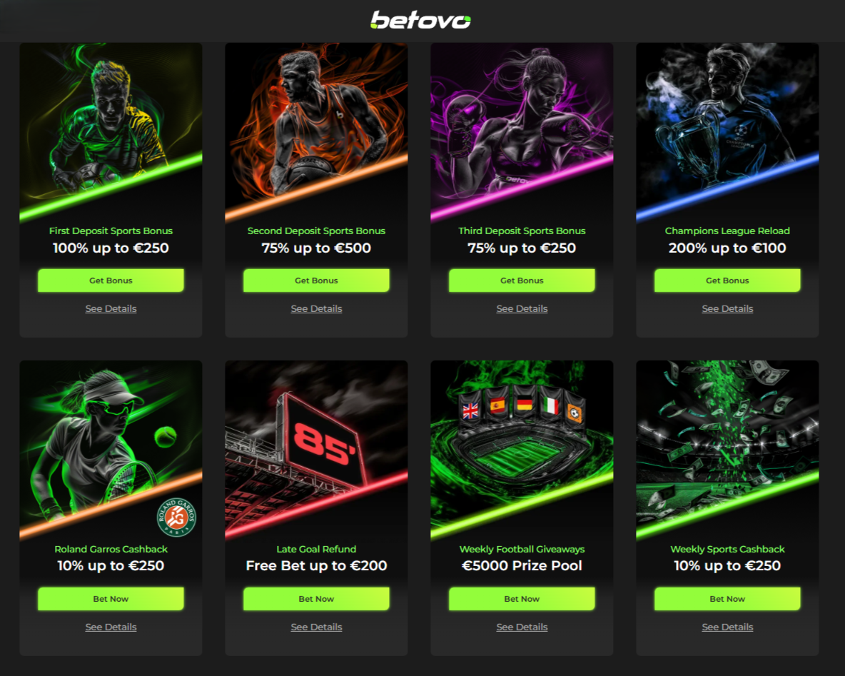 Betovo Sportsbook Promotions