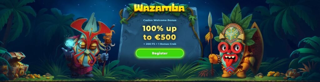 Wazamba Casino Welcome Bonus - 100% up to €500 + 200 Free Spins