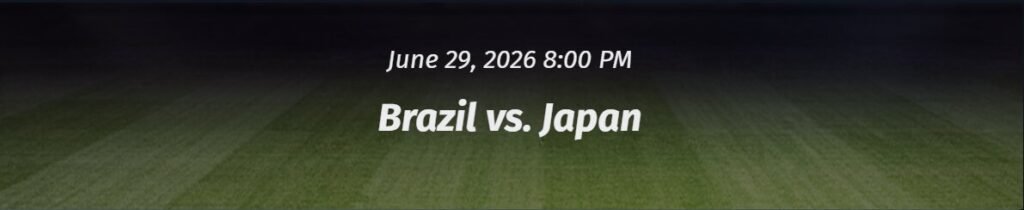 Brazil vs Japan odds for World Cup 2026 showing match betting markets, sportsbook comparisons, and knockout stage betting insights.