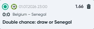Belgium vs Senegal tips