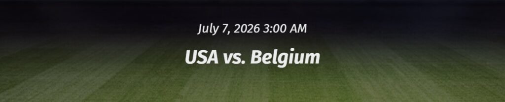 USA vs Belgium odds for World Cup 2026 showing match betting markets, sportsbook comparisons, and knockout stage betting insights.